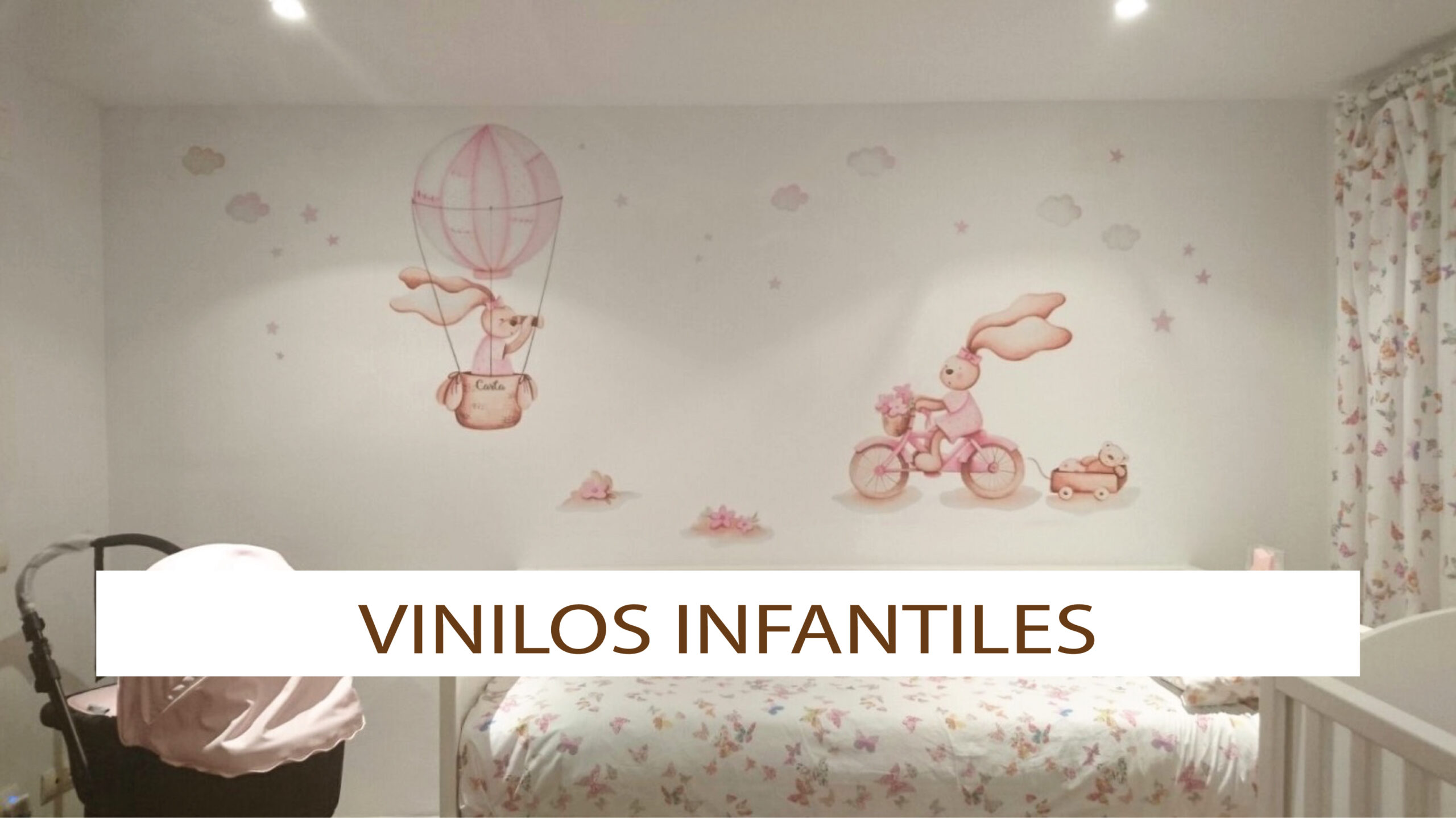 vinilos infantiles de efecto pintado a mano