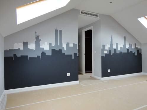 mural skyline infantil