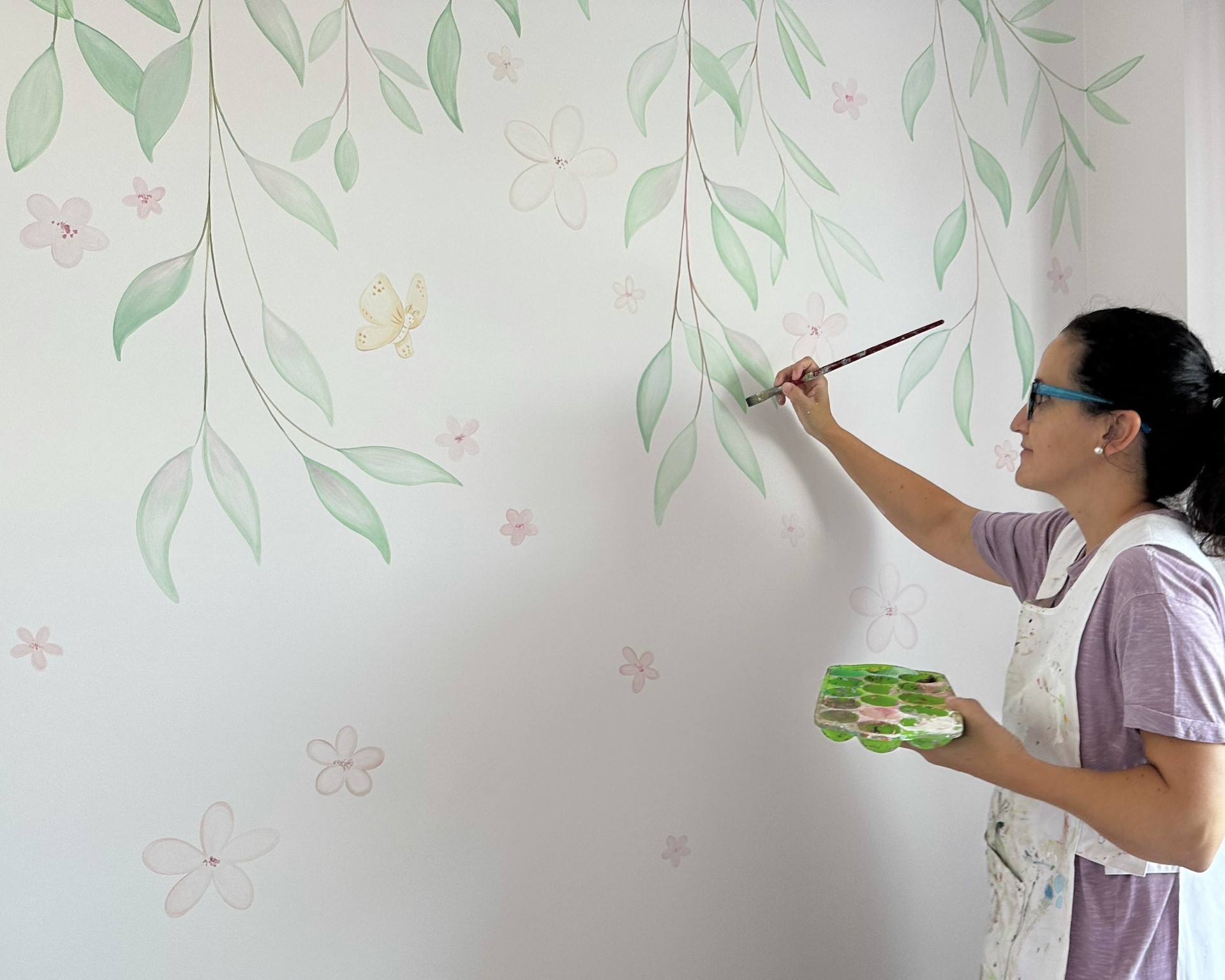 pintura mural decorativa en paredes