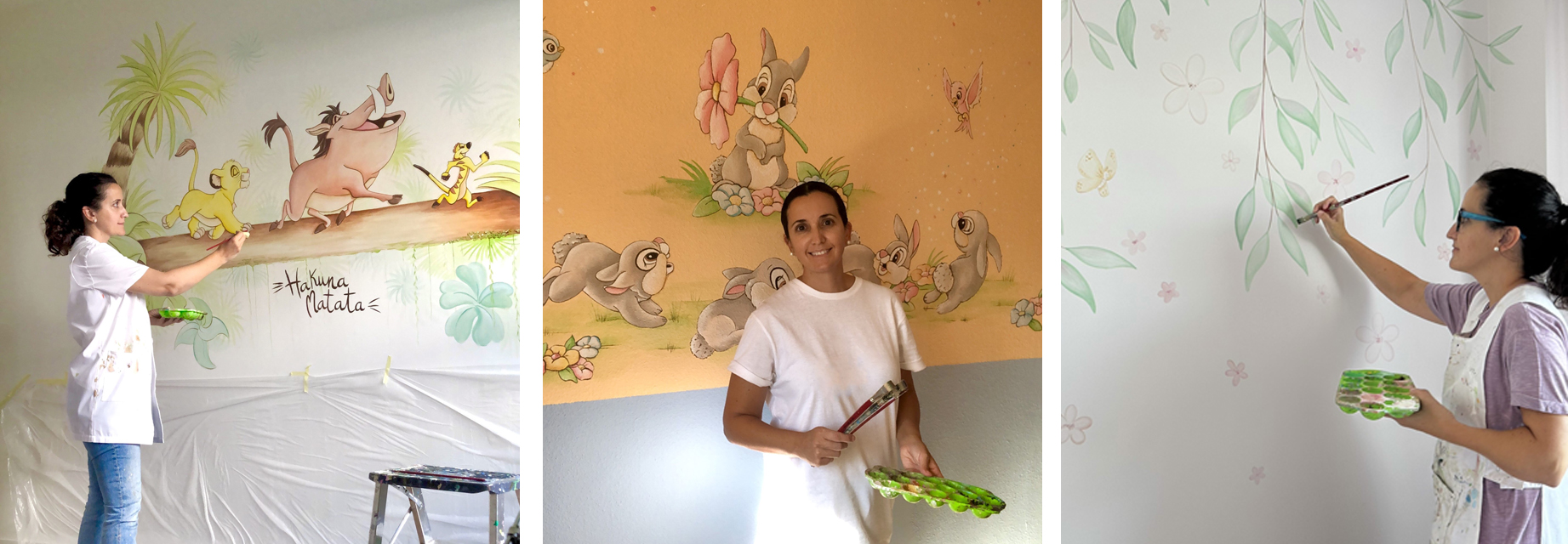 artista profesional pintora de paredes con pintura