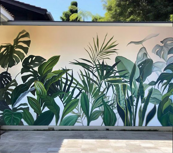pintura exterior artistica en piscina