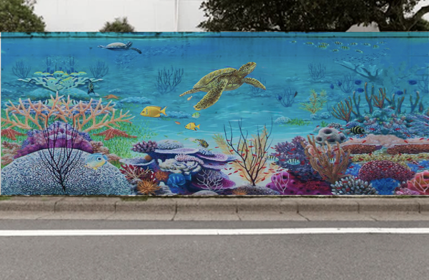 decopared mural exterior corales mural exterior pintado para pared