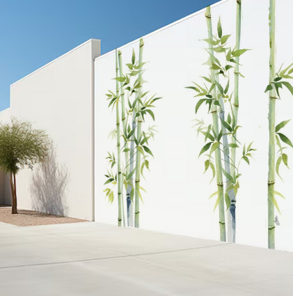 mural exterior bambu paredes