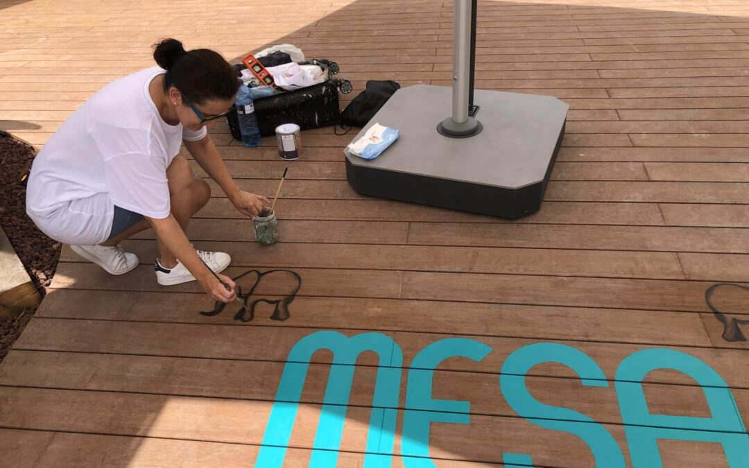 Pintar Logotipos en Paredes y Suelos